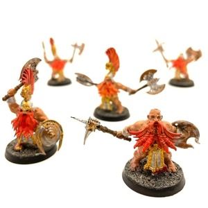Fyreslayers Vulkite Berserkers 5 Painted Miniatures Dwarfs